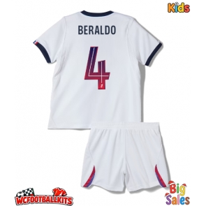 Paris Saint-Germain Lucas Beraldo #4 Replica Away Stadium Kit for Kids 2026-27 Short Sleeve (+ pants)